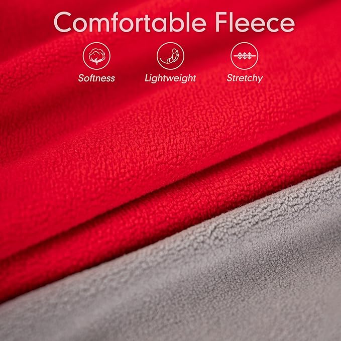 cyeollo 2 Pack Dog Sweater Fleece Vest Pullover Pet Sweatshirt Reflective Lightweight Dog Clothes for Large Dogs Boy Girl Pet Apparel Red, Grey, XXXL