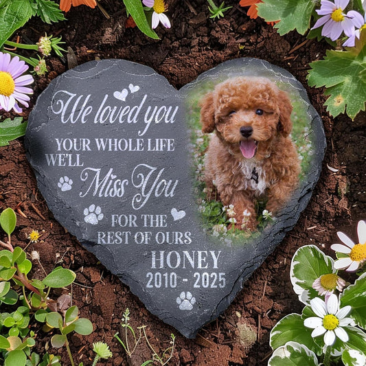 Personalized Dog Memorial Gifts for Loss of Dog, Custom Pet Memorial Stone with Photo Name Date, Stones for Dogs, Gift for Cat Lovers, Bereavement Sympathy Gift for Pet Lover, Quote 6