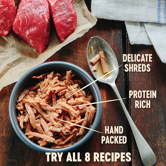 Wellness CORE Signature Selects Shredded Adult Wet Cat Food, Natural, Protein-Rich, Grain Free, 2.8 Ounce, 12 Pack (Chicken & Beef Entree)