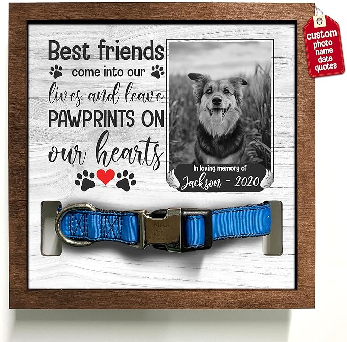 Customized Pet Sympathy Gifts Deceased Pet Picture Frame Losing A Dog Home Wall Art Decor Personalized Bereavement Frame Sign Gifts for Him Her Sentimental Quote Memorial Pet Tribute Keepsake