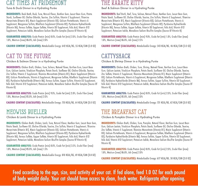 Weruva Cats in The Kitchen Slide N' Serve The Brat Pack Variety Cat Food Pouches 3 Ounce (Pack of 12)