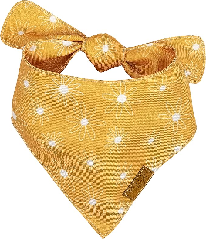 Remy+Roo Small Spring Dog Bandanas - 4 Pack Katherine Set | Premium Durable Adjustable Polyester Fabric Dog Scarfs | Patented Shape Girl Dog Bandana, Trendy Patterns, Floral Dog Bandana