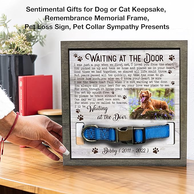 Customized Pet Memorial Picture Frame Memorial Dog Picture Loss Gift for Dog Lovers Natural Wood New Puppy Memorial Best Dog Ever Gifts In Memory of Dogs Memorial Pet Loss Sign Home Decor