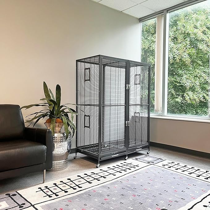 Exotic Nutrition Borneo Small Animal Cage - for Sugar Gliders, Squirrels, Marmosets & Other Small Pets (Cage)