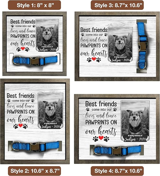 Customized Pet Sympathy Gifts Deceased Pet Picture Frame Losing A Dog Home Wall Art Decor Personalized Bereavement Frame Sign Gifts for Him Her Sentimental Quote Memorial Pet Tribute Keepsake