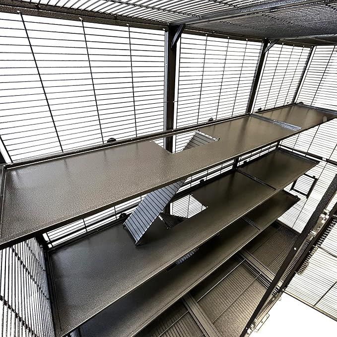 Borneo Small Animal Cage - for Sugar Gliders, Squirrels, Marmosets & Other Small Pets (Cage + Add-On + Shelf & Ladder Set + Expander Set)