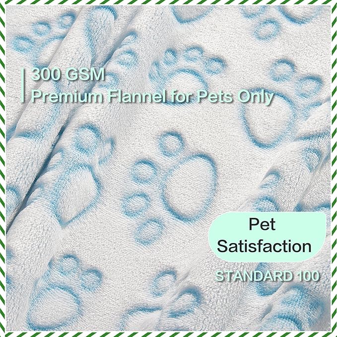 Blue Dog Blanket for Puppy Accesssories Boy, Blue Dog Stuff for Small Kitten Indoor Cats, Washable Soft Puppy Essentials Supplies