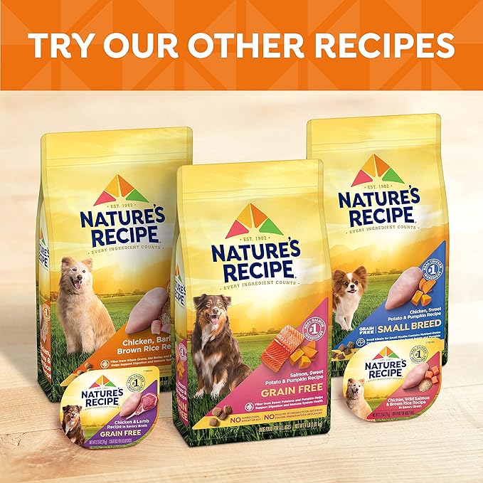 Nature's Recipe Wet Dog Food, Chicken & Wild Salmon in Broth Recipe, 2.75 Ounce Cup (Pack of 12)
