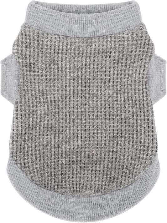 Cozy and Functional Dog Shirts for Small Puppies: Stretchable Gray Attire with Easy-On Design, Ideal for Chihuahuas and Yorkies - Enhance Comfort and Playfulness on Chill Days Medium