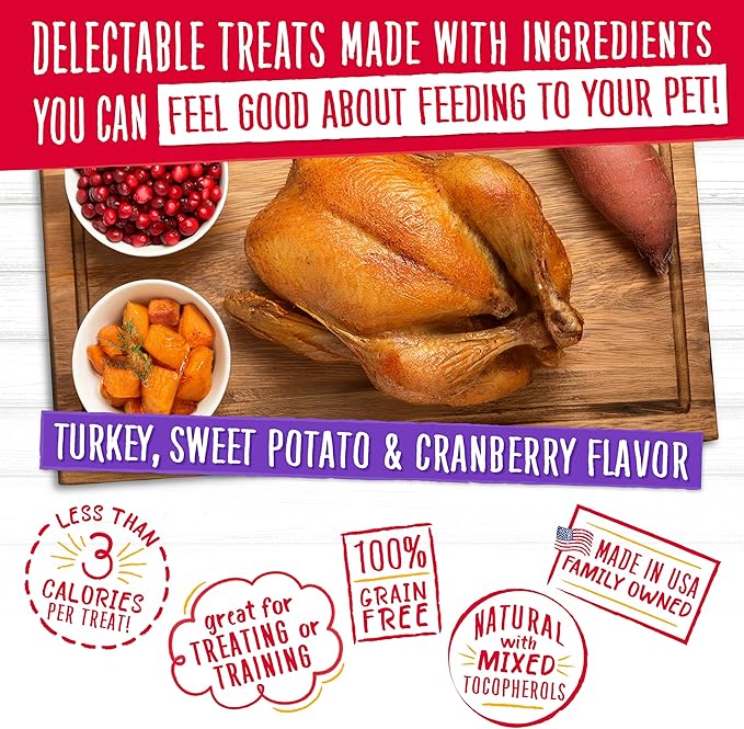 Charlee Bear Grain-Free Bear Crunch Turkey, Sweet Potato & Cranberry Flavor 8 oz