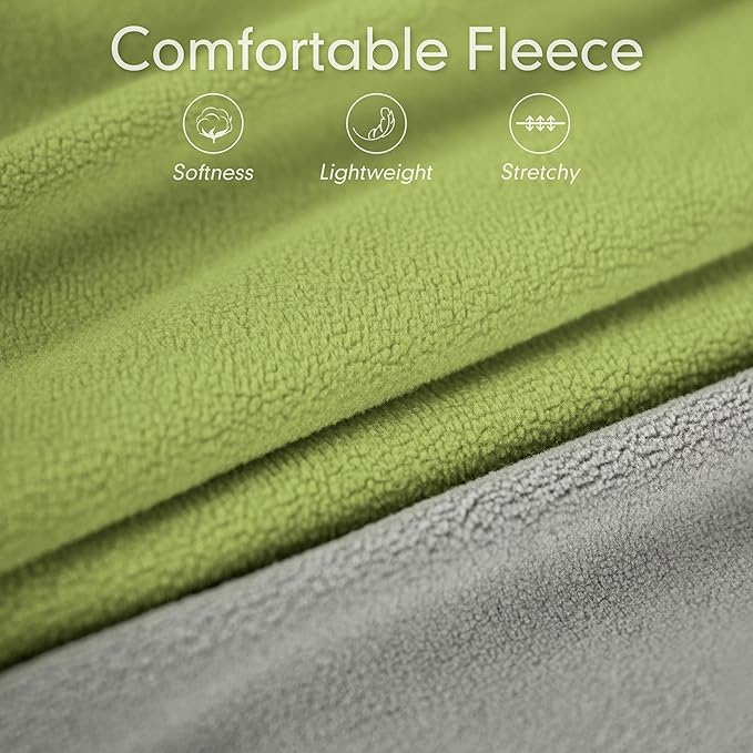 cyeollo 2 Pack Dog Sweater Fleece Vest Dog Sweatshirt Reflective Lightweight Pet Clothes for Small Dogs Boy Girl Pet Apparel Grass Green, Grey, XL