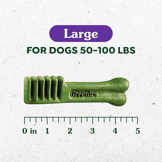 Greenies Large Dental Dog Treats, Sweet Potato Flavor, 36 oz. Pack (24 Treats)