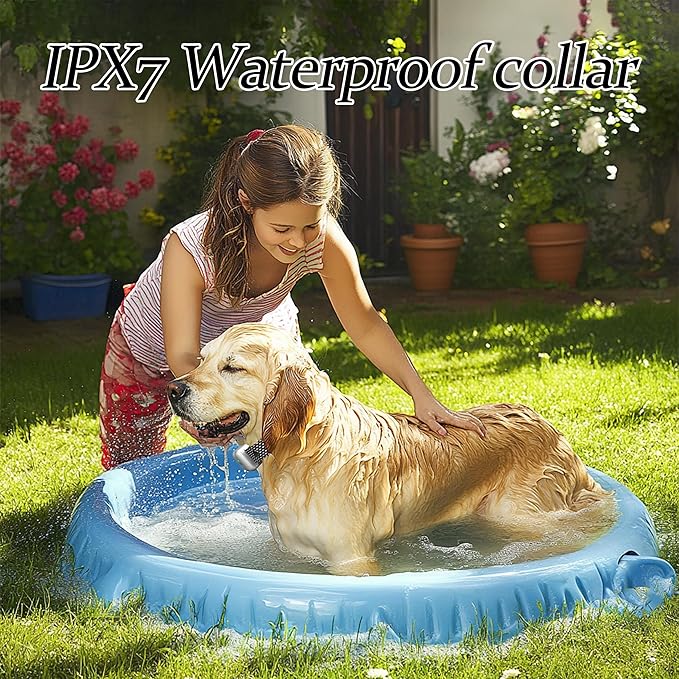 Wireless Dog Fence & Ultrasonic Training Collar -1160-Yard Adjustable Boundary for Outdoor, 6100FT Remote, 4 Modes (Beep/Vibration/Static/Ultrasonic), IPX7 Waterproof, 185-Day Standby, Grey