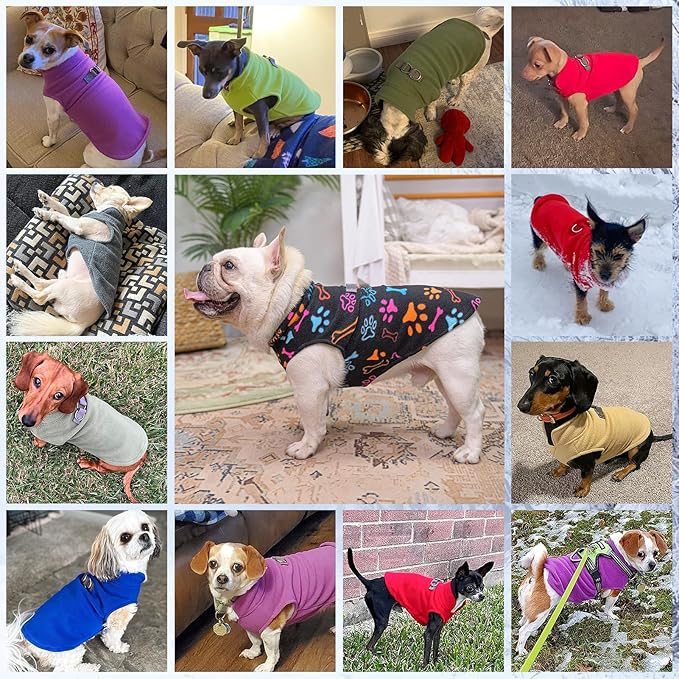 BEAUTYZOO Dog Fleece Vest Sweater Winter Jacket for Small and Medium Dogs with D-Ring Leash Cold Weather Coat Hoodie for XS S M Dogs Boy or Girls,Orange M