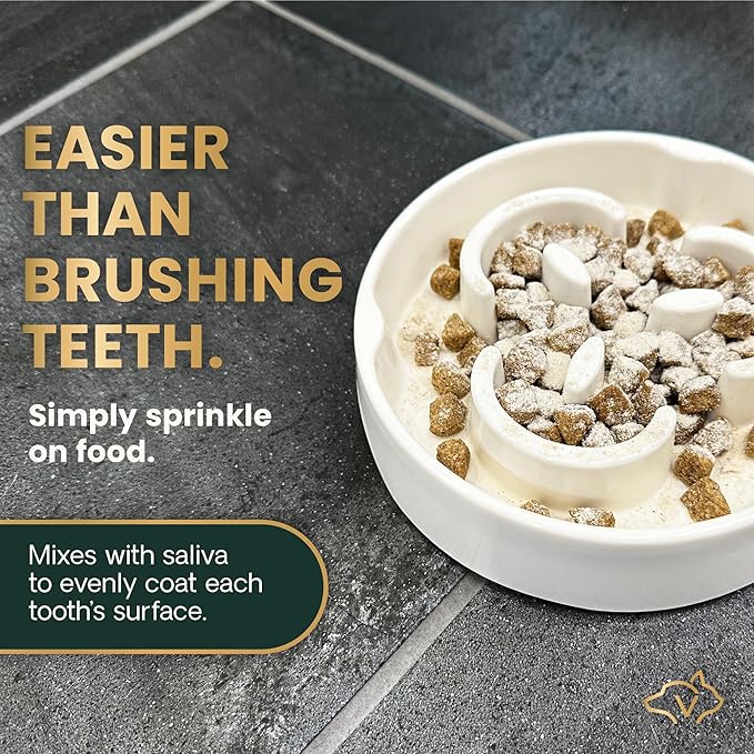 VetriScience Dental Care Powder, Perio Support Clinically Tested Dental Supplement for Small, Medium and Large Breed Dogs, Freshen Breath, Control Plaque and Tartar, Oral Health, 4.2 oz