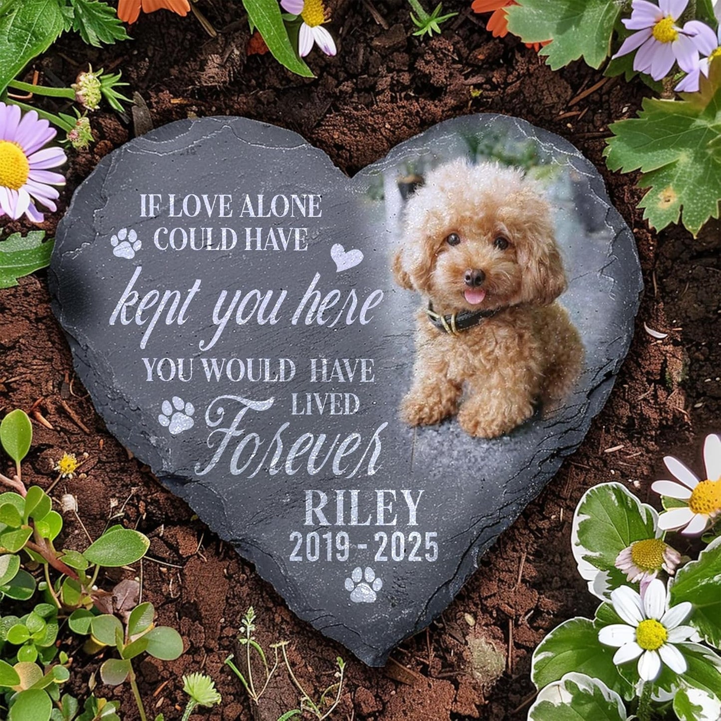 Personalized Dog Memorial Gifts for Loss of Dog, Custom Pet Memorial Stone with Photo Name Date, Stones for Dogs, Gift for Cat Lovers, Bereavement Sympathy Gift for Pet Lover, Quote 4