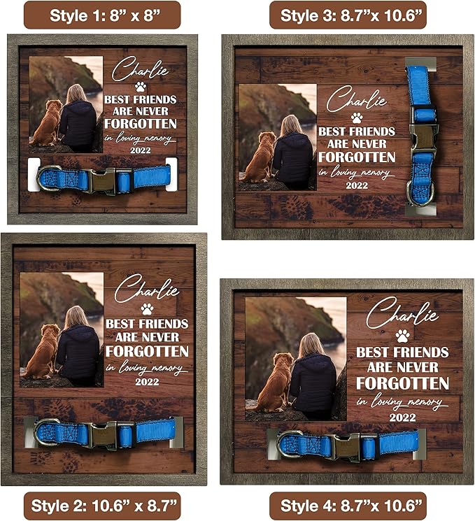 Customized Pet Sympathy Gifts Picture Frame Losing A Dog Home Decor Personalized Pet Memorial Frame Pet Loss Sign Natural Wood Bereavement Gifts for Him or Her Sentimental Quote Keepsake