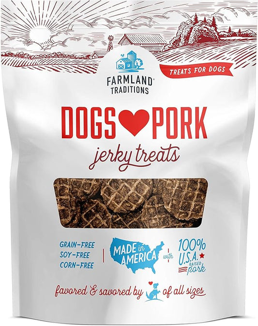 Farmland Traditions New Filler Free Dogs Love Pork Premium Jerky Treats for Dogs (5 oz.)