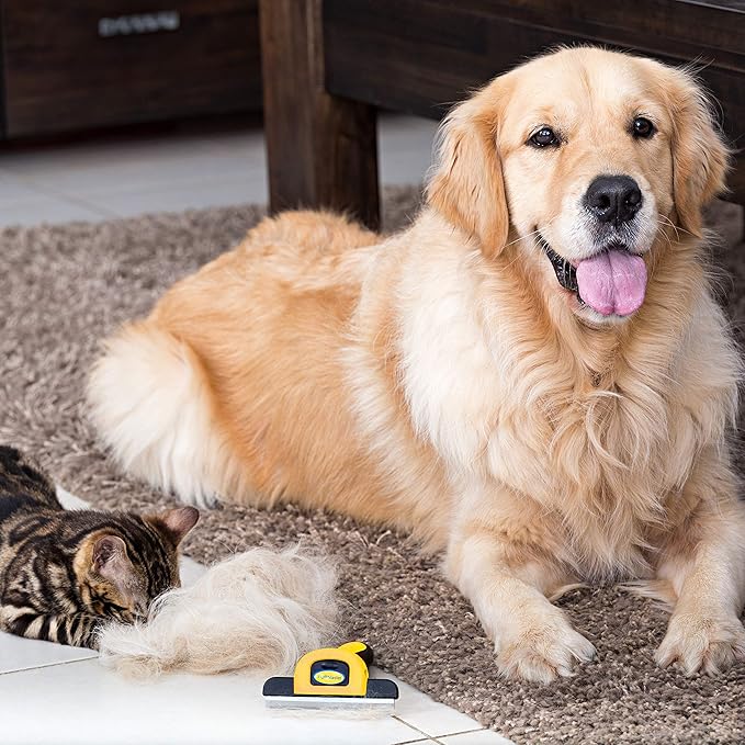 DakPets Stainless Steel Deshedding and Dematting Tool | Professional Pet Grooming Fur Brush for Cats and Dogs Hair Removal