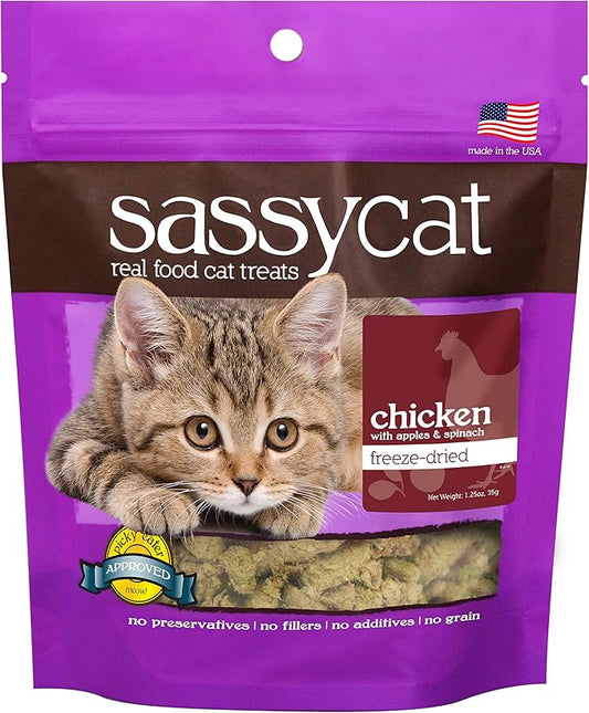 Herbsmith Sassy Cat Treats - Freeze Dried Chicken Treats – All Natural Treats for Cats - Limited Ingredient Cat Treat - Grain-Free.