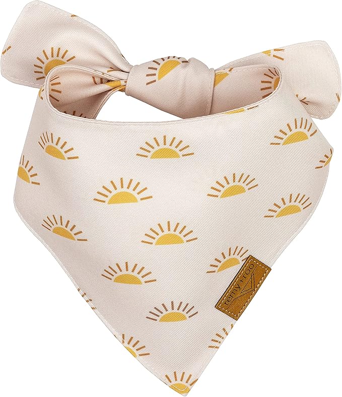 Remy+Roo Large Spring Dog Bandanas - 4 Pack Katherine Set | Premium Durable Adjustable Polyester Fabric Dog Scarfs | Patented Shape Girl Dog Bandana, Trendy Pattrens, Floral Dog Bandana