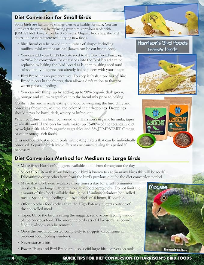 Harrison's Bird Foods High Potency Coarse—Maximum Nutritional Formula for Medium to Large Birds, Certified Organic Non-GMO Pet Bird Food, Vet-Developed, Suitable for All Life Stages, 2.27 kg/ 5 lb