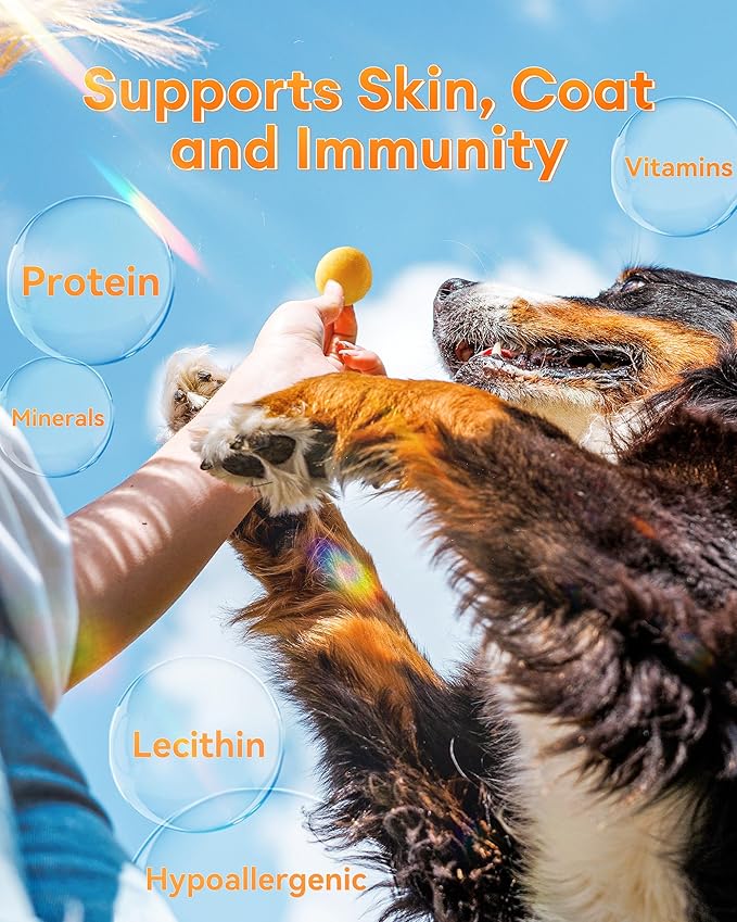 10.6oz Freeze Dried Quail Egg Yolk Cats & Dogs, Treats, Single Ingredient, Freeze-Dried Pet Food for Dogs, Cats, No Additives | Grain Free | Support for Skin and Coat Health