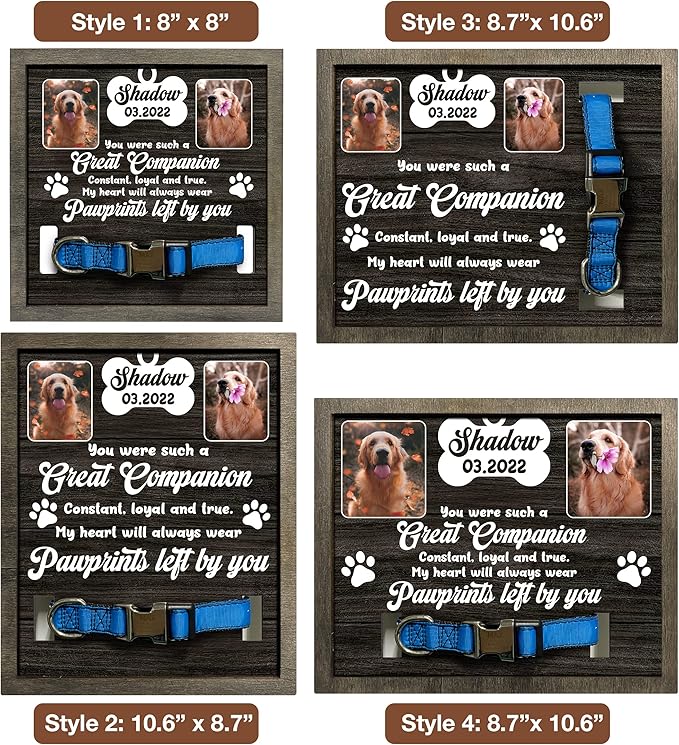 Customized Pet Memorial Picture Frame Memorial Dog Picture Loss Gift for Dog Love Personalized Memorial Pet Loss Sign Natural Wood New Puppy Memorial Best Dog Ever Gifts In Memory of Dogs