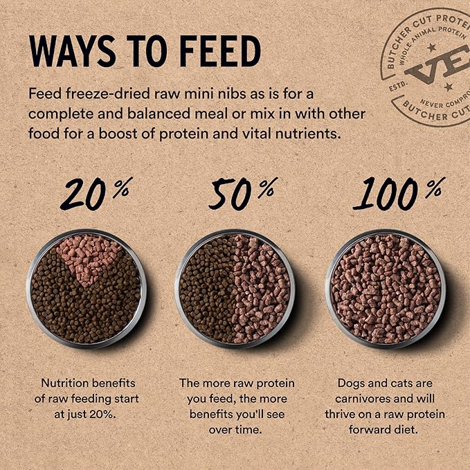 Vital Essentials Freeze-Dried Raw Duck Meal or Mixer Cat Food Crunchy Nibs, 12 oz