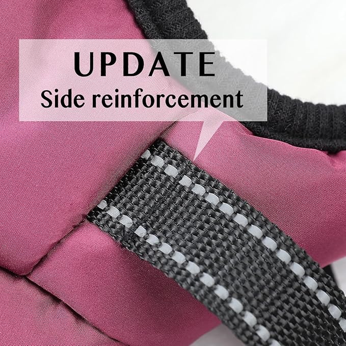 Aiboria Dog Coat for Winter Waterproof Dogs Jackets Windproof Fleece Dog Vest Harness Winter Warm Padded Pet Black 3XL