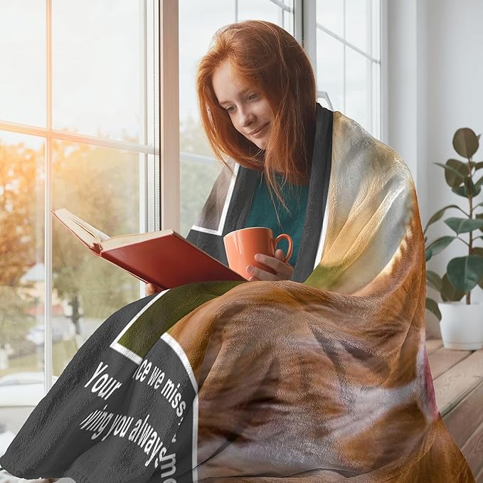 Custom Blankets with Photos, Dog Memorial Gifts for Loss of Dog, Personalized Blanket with Pet Name, Bereavement Gift for Loss of Dogs, Pet Memorial Gifts for Cat