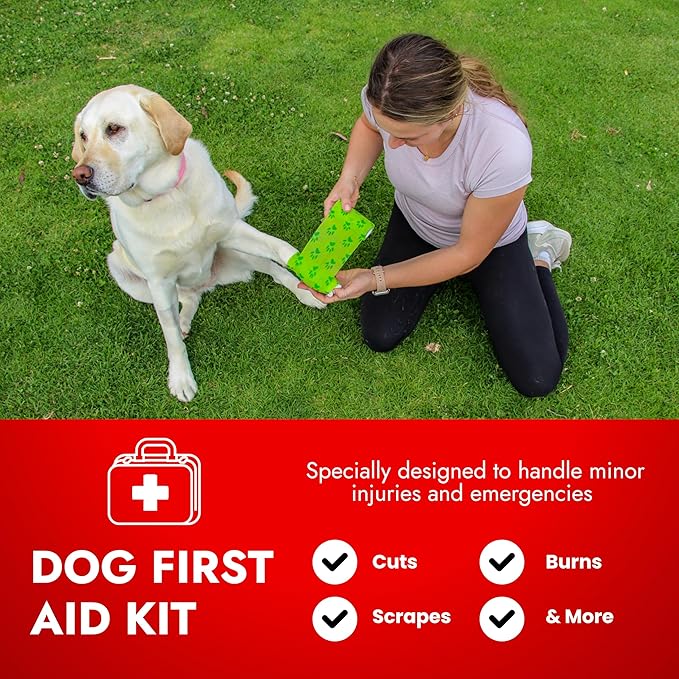 Pet Vet Medic Cat & Dog First Aid Kit - Dog Emergency Kit, Dog Health Supplies & Dog Wound Care -with Dog Thermometer, Dog Bandages for Wounds - Dog Essentials, Dog Travel Bag (Small)